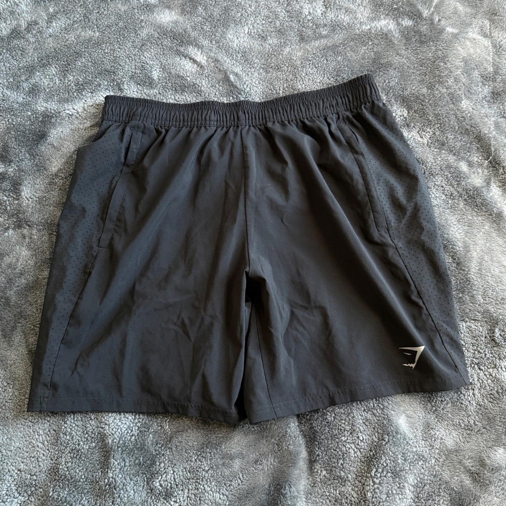 Gymshark Apex 7" Performance Shorts Mens Medium Black GMSH5297-BK Training Gym